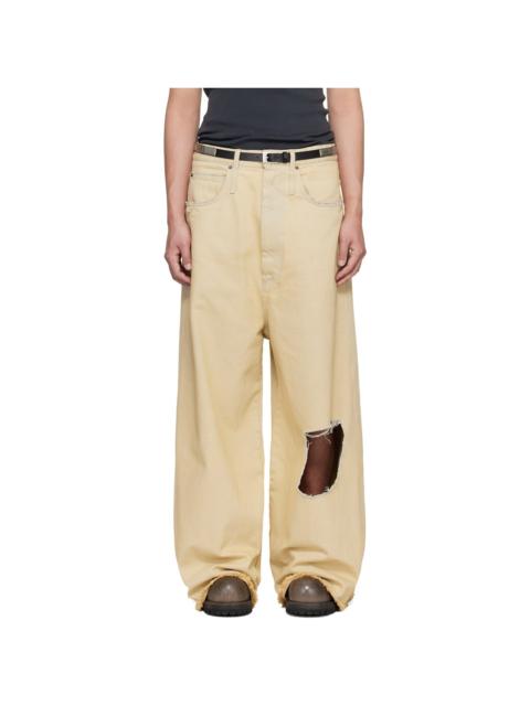 LU'U DAN Off-White Dumpster Denim Jeans