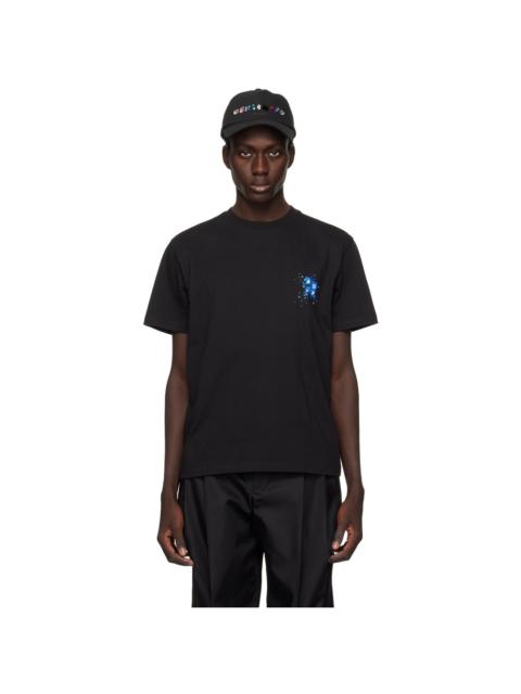 ADER error Black Crystal-Cut T-Shirt