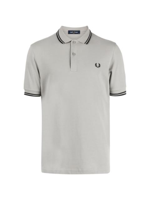 Laurel Wreath-embroidered cotton polo shirt