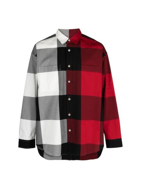 MASTERMIND WORLD check-print cotton shirt