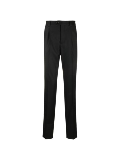 mid-rise wool chino trousers