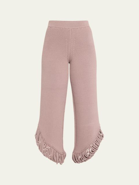 diotima Lyssons Knit Loop Fringe Trousers