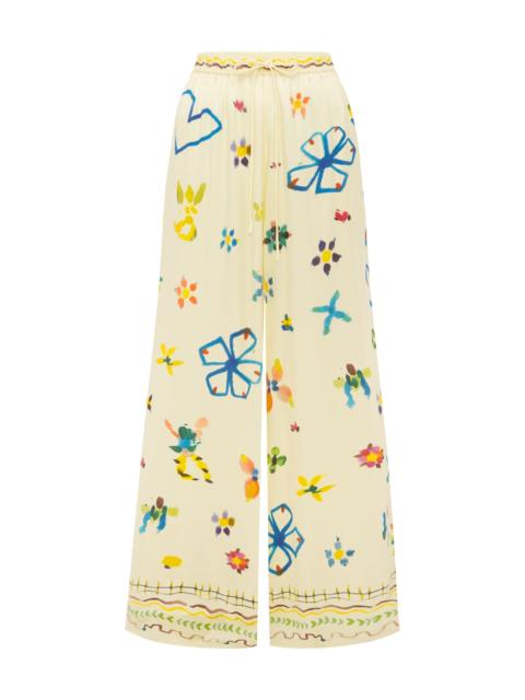 ALÉMAIS Sidi Silk Palazzo Silk Pant