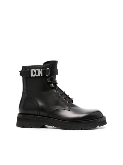 DSQUARED2 Icon leather combat boots
