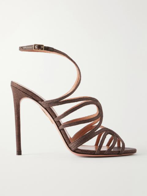 AQUAZZURA Serenade 105 Raffia Sandals