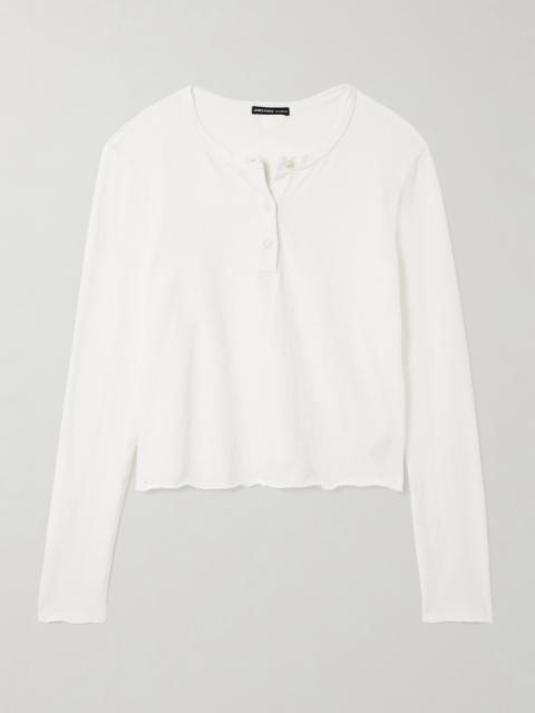 JAMES PERSE Cotton-jersey Henley Top
