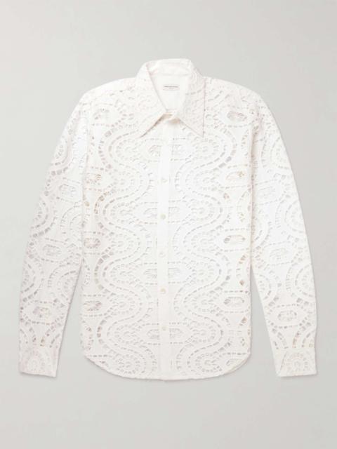 Guipure Cotton-Blend Lace Shirt