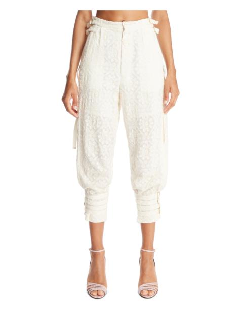 UNDERCOVER White Lace Pants with Straps