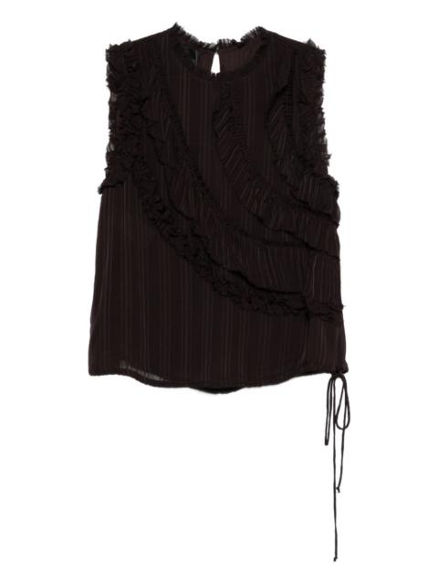 PINKO ruffled sleeveless top