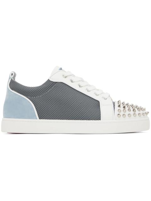 Christian Louboutin Louis Junior Spikes White Grey Blue