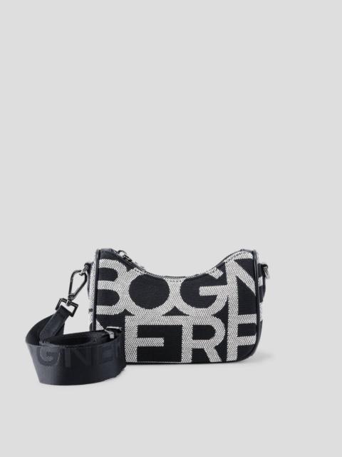 BOGNER PANY LORA SHOULDER BAG IN BLACK/OFF-WHITE