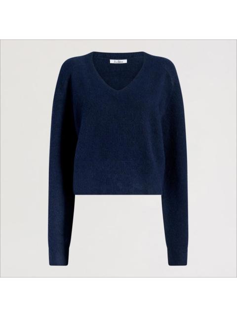 Sam Edelman Deep V-Neck High Rib Sweater