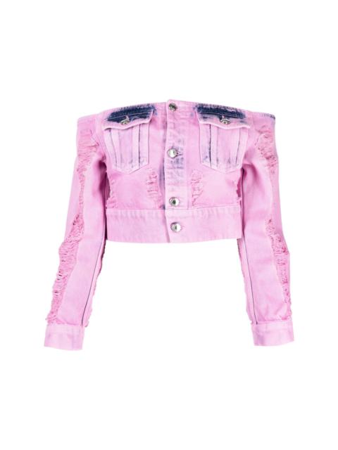 GCDS distressed denim jacket