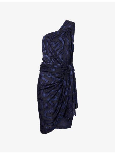 Isabel Marant Lilana Draped Stretch-Woven Midi Dress