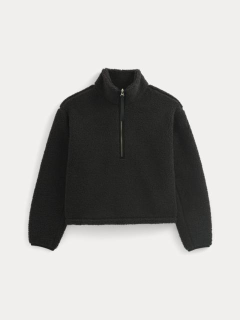 EVERLANE REVERSIBLE TEDDY HALF-ZIP PULLOVER