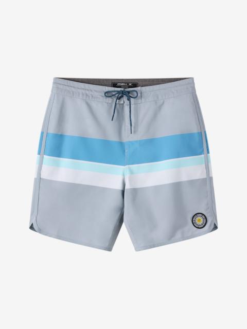 O'Neill Cruzer Stripe Scallop 18" Boardshorts