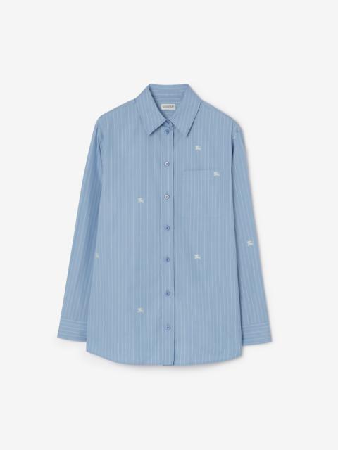 Burberry Oversized Knight Fil Coupé Striped Cotton Shirt