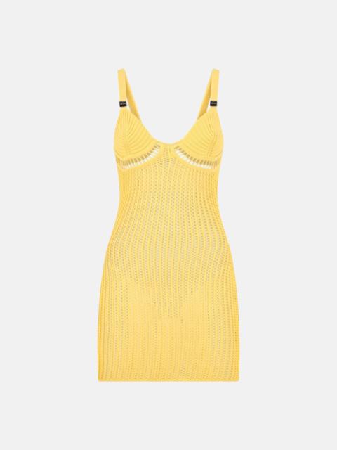 THE ATTICO YELLOW MINI DRESS