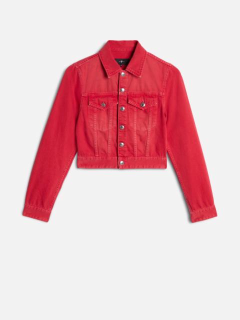 7 For All Mankind SHRUNKEN JACKET in Comfort Flame