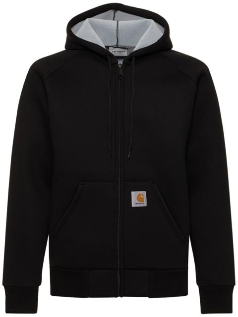 Car-Lux cotton blend hooded jacket