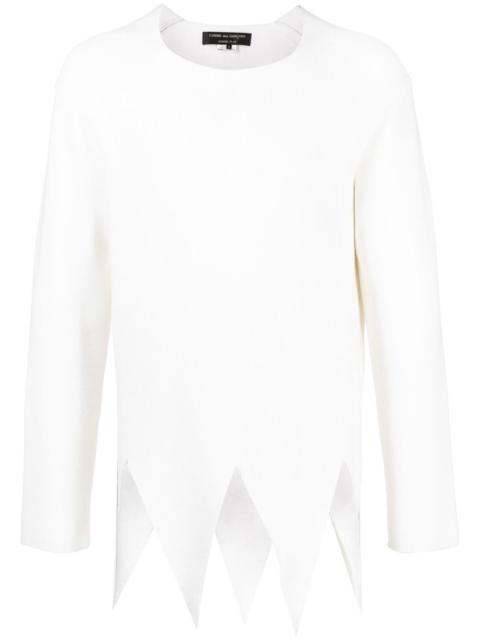 Comme des Garçons Homme Plus ribbed-knit asymmetric jumper