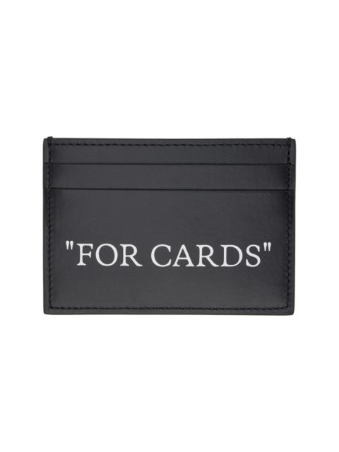Off-White Black Quote Card Holder