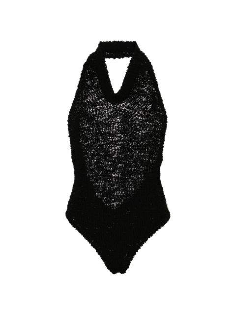 ALEXANDRE VAUTHIER open-back crochet bodysuit