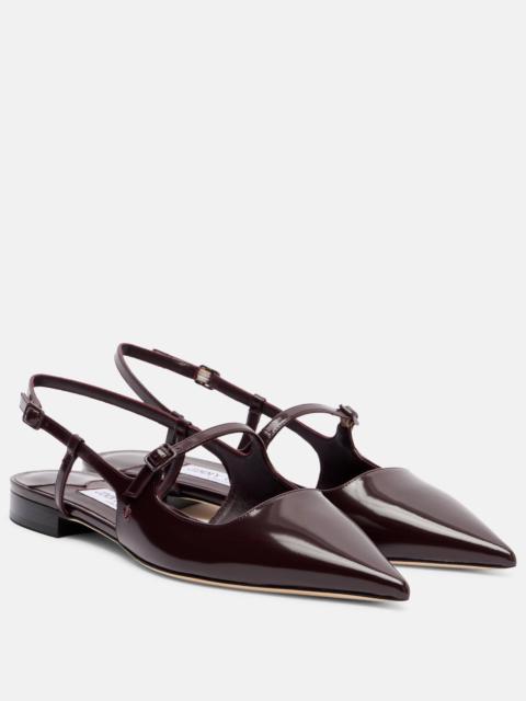 JIMMY CHOO Didi patent leather slingback flats