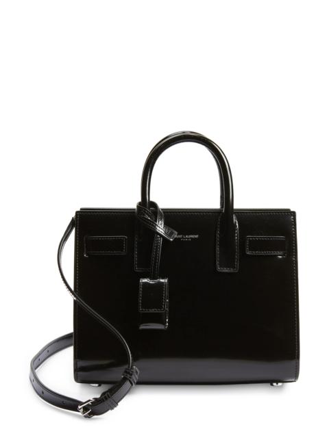 SAINT LAURENT Nano Sac de Jour Patent Leather Top Handle Bag