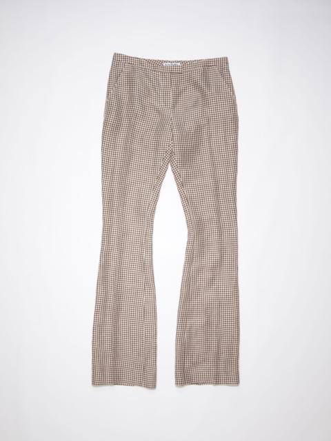 Tailored trousers - Brown/white