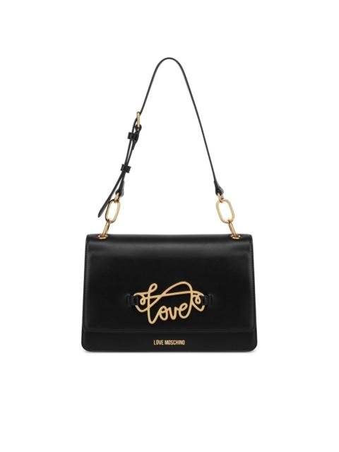 Moschino logo-plaque shoulder bag