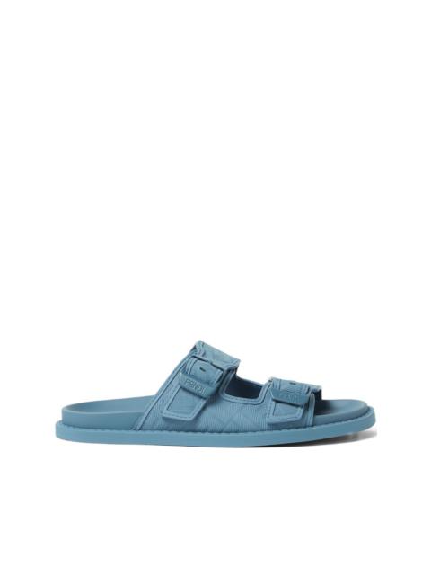 FENDI double-buckle FF-pattern sandals