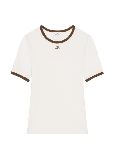 courrèges Courrèges Logo-patch Contrast-trim T-shirt