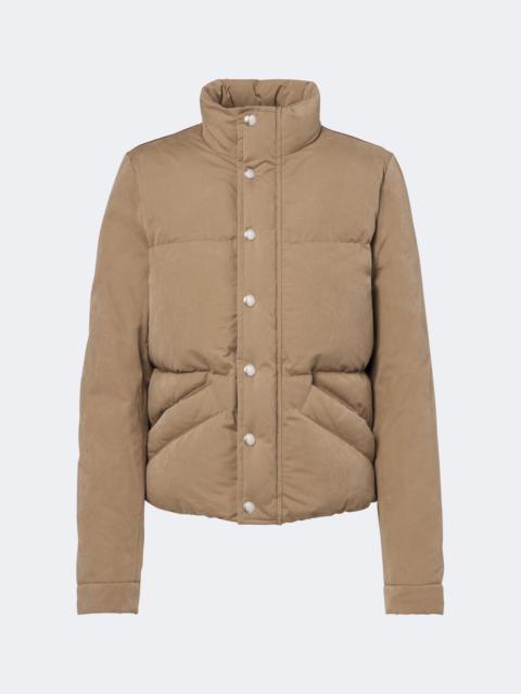 Tod's Leather-trimmed puffer jacket
