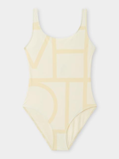 Monogram High-Leg One-Piece Swimsuit