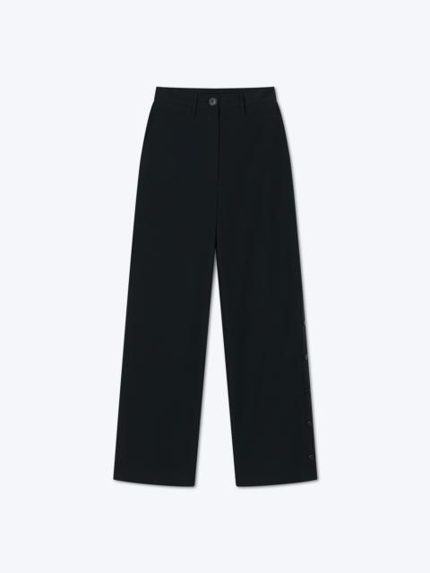 NESSA - Cotton straight-leg pants - Off-black