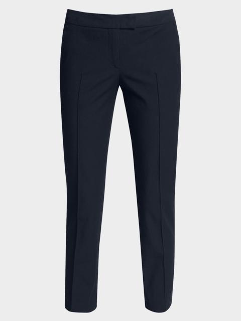 AKRIS Frankie Straight-Leg Cotton-Stretch Cropped Pants