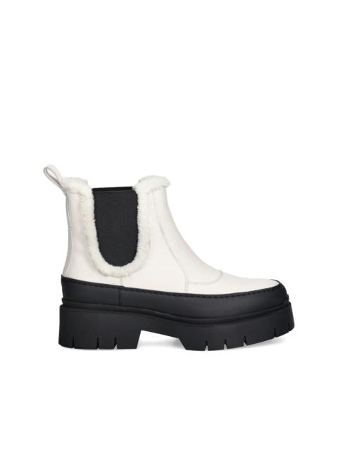 HUGO faux fur-trim Chelsea boots