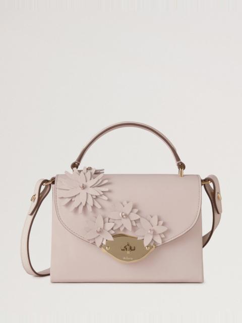 Mulberry Small Lana Top Handle Blossom Pink High Gloss Leather & Flowers