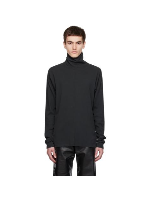 Black Overlock Turtleneck