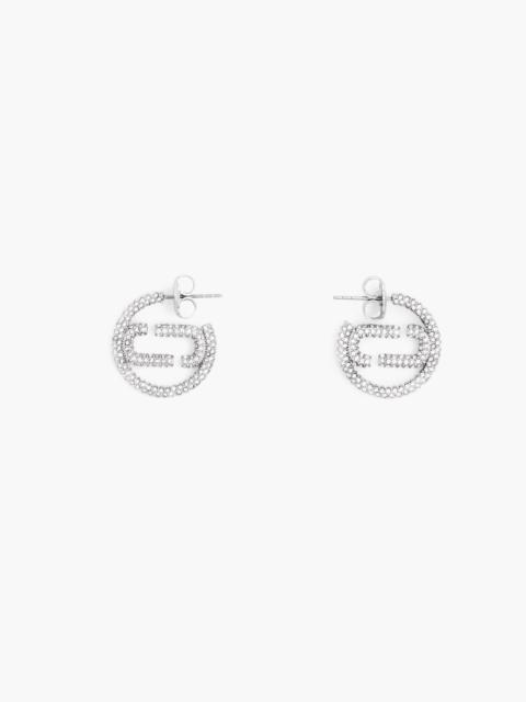 THE J MARC SMALL PAVE HOOPS
