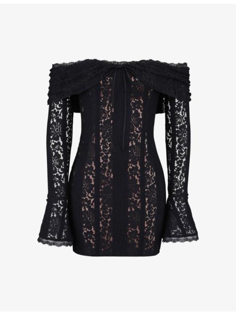 House of CB Sadie Off-Shoulder Lace Mini Dress