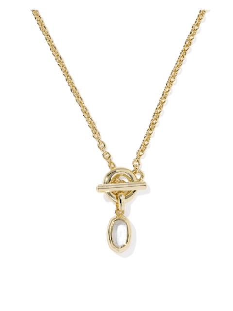 KENDRA SCOTT Mini Elisa Toggle Convertible Gold Short Pendant Necklace