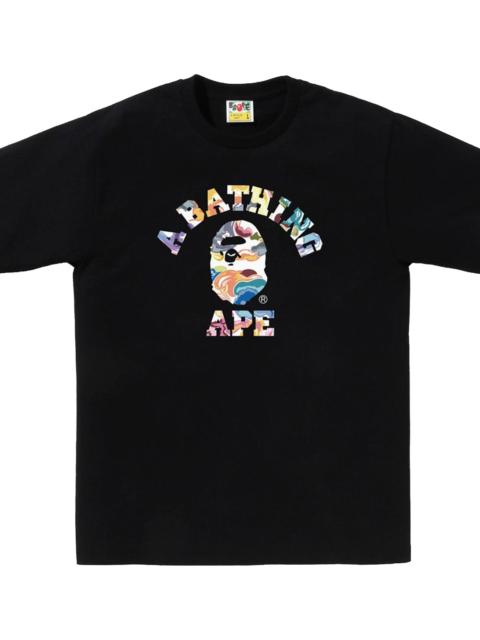 A BATHING APE® Art Camo College Tee "Black" BAPE082