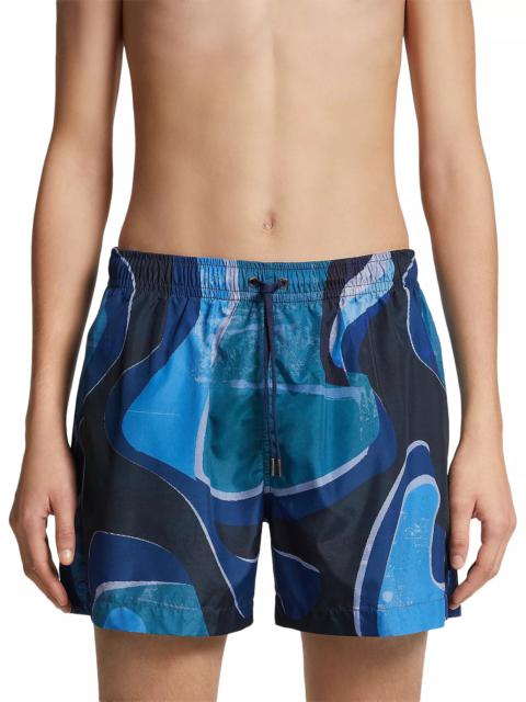 ZEGNA Technical Fabric Printed Swim Shorts
