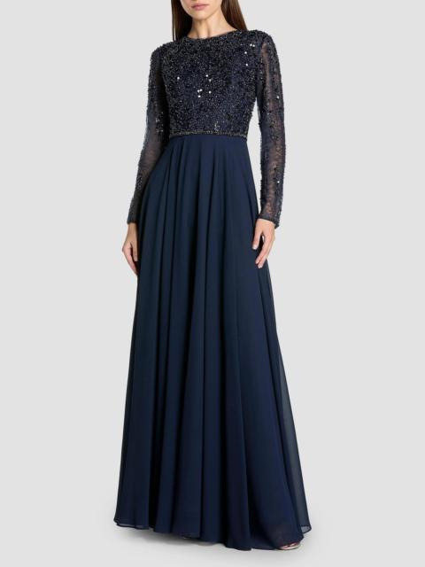 MAC DUGGAL Women's Embellished A-Line Gown - Midnight