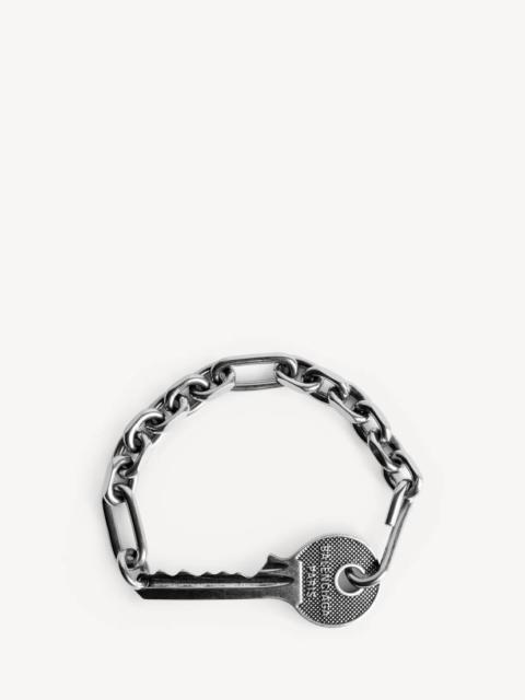 BALENCIAGA Men's Neverlost Bracelet in Antique Silver