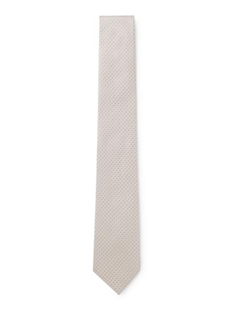BOSS ITALIAN-MADE SILK TIE WITH JACQUARD PATTERN