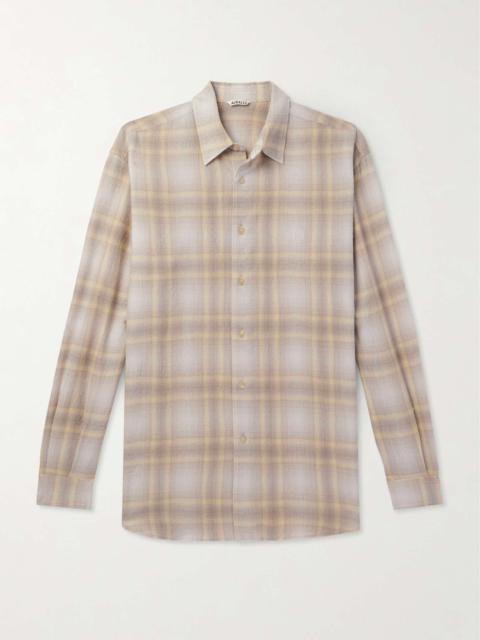 AURALEE Airy Checked Wool-Flannel Shirt