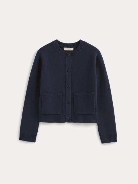 EVERLANE THE CREW CARDIGAN IN EVERYDAY COTTON